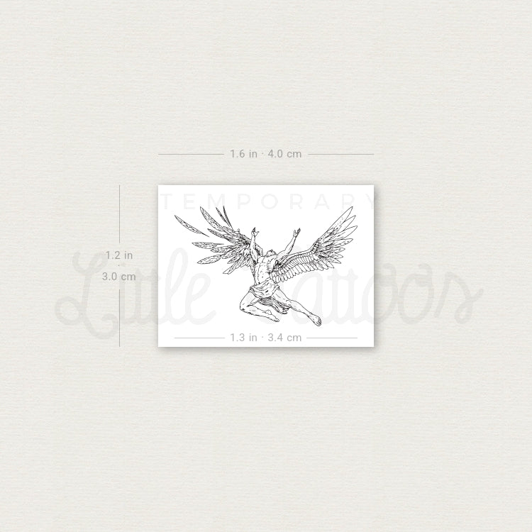 Fall Of Icarus Temporary Tattoo - Set of 3