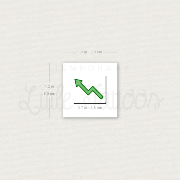 Bullish Stock Temporary Tattoo - Set of 3