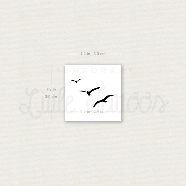 Three Birds Temporary Tattoo - Set of 3