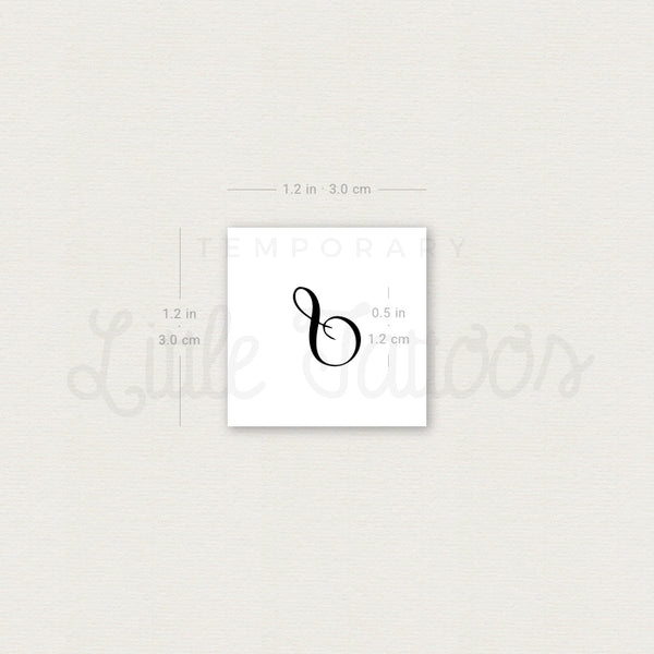 Little Letter S Script Temporary Tattoo - Set of 3