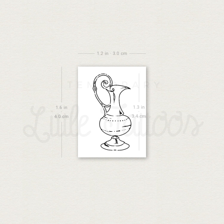 Water Jug Temporary Tattoo By Marina Molist - Set of 3
