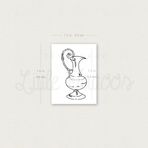 Water Jug Temporary Tattoo By Marina Molist - Set of 3