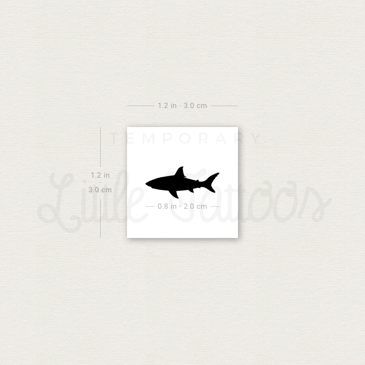 Black Shark Temporary Tattoo - Set of 3
