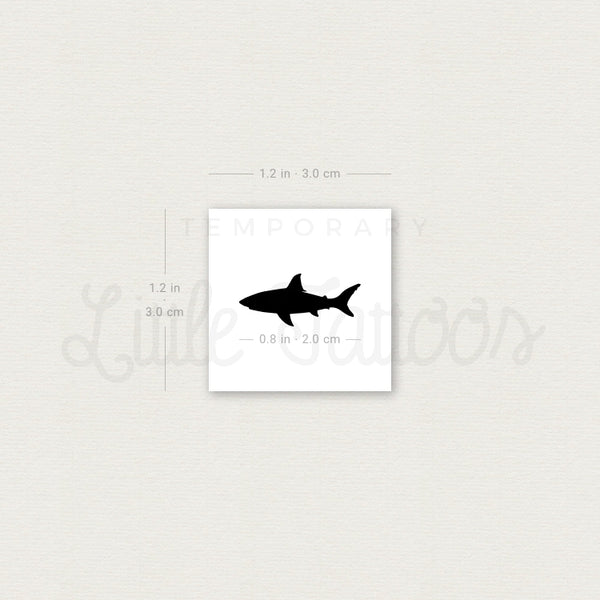 Black Shark Temporary Tattoo - Set of 3