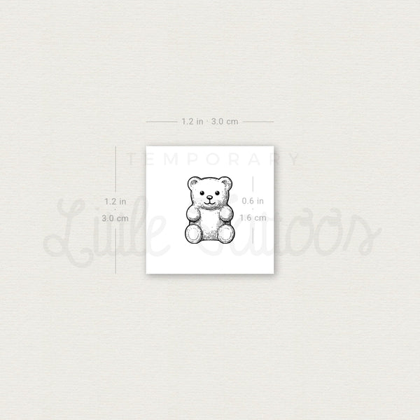 Little Gummy Bear Temporary Tattoo - Set of 3