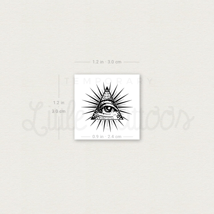All-Seeing Eye Temporary Tattoo - Set of 3
