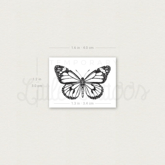 Monarch Butterfly Temporary Tattoo - Set of 3