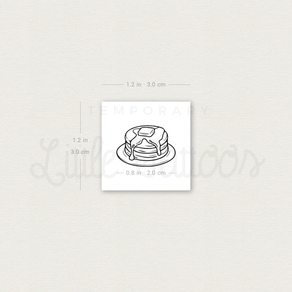 Pancakes Temporary Tattoo - Set of 3