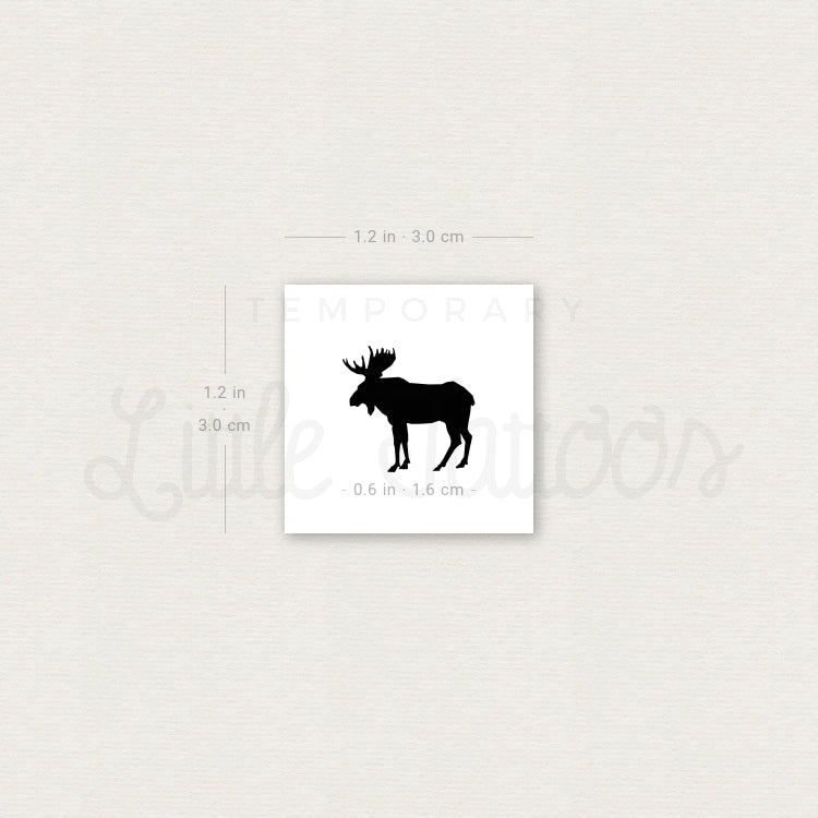 Moose Temporary Tattoo - Set of 3