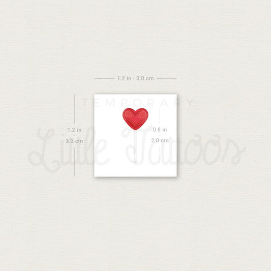 Heart Lollipop Temporary Tattoo - Set of 3