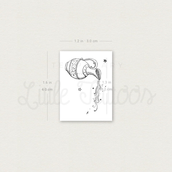 Water Jug Temporary Tattoo By Stefano Mazza - Set of 3