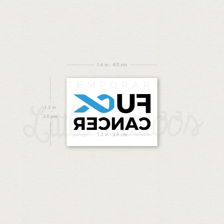 Fuck Prostate Cancer Temporary Tattoo - Set of 3