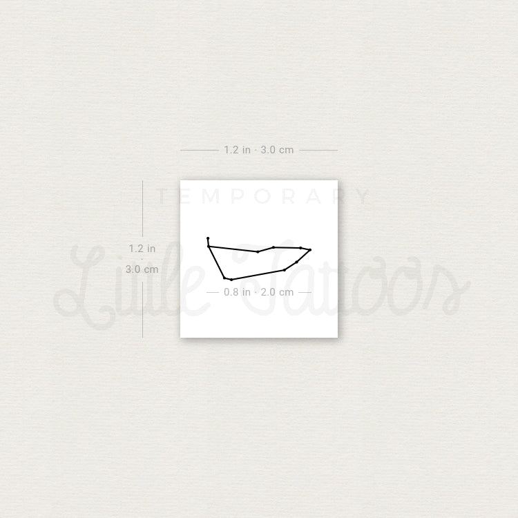 Tiny Capricornus Constellation Temporary Tattoo - Set of 3