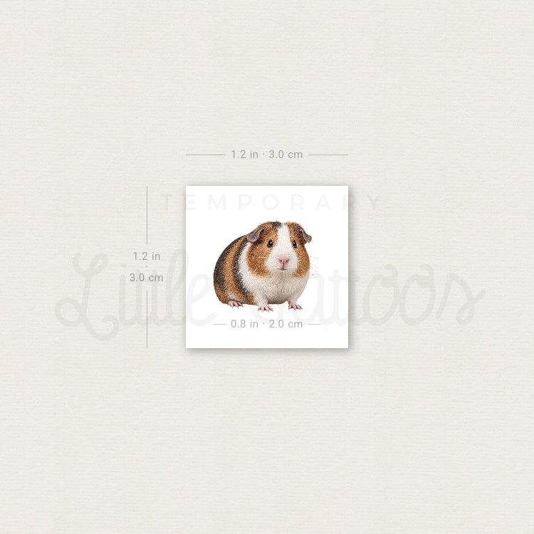 Guinea Pig Temporary Tattoo - Set of 3