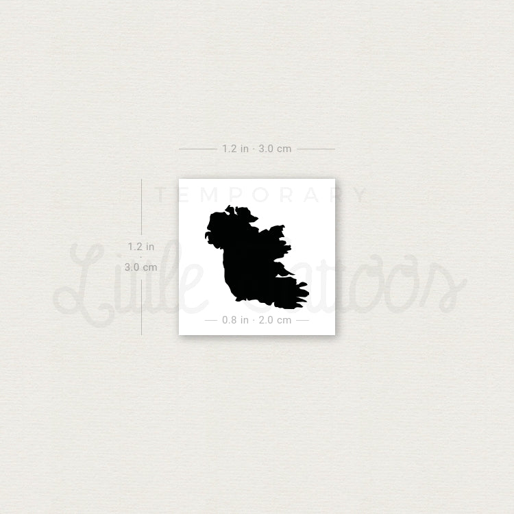 Tatuaje temporal pequeño del mapa de Irlanda (juego de 3)