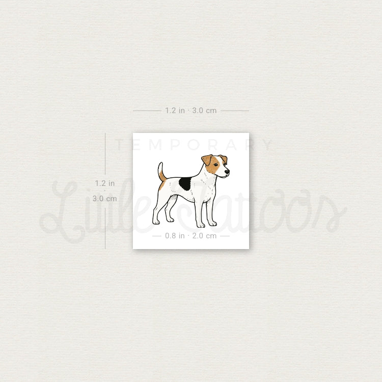 Tatuaje temporal de Parson Russell Terrier - Juego de 3