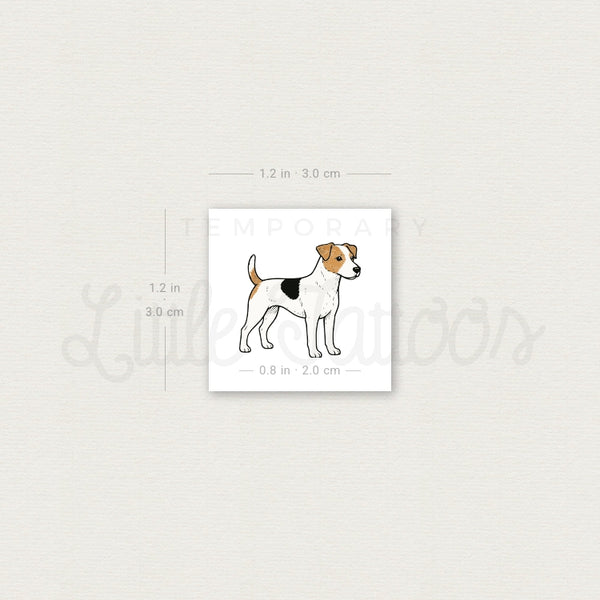 Parson Russell Terrier Temporary Tattoo - Set of 3
