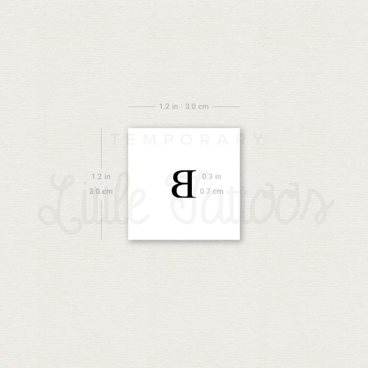 Uppercase Beta Temporary Tattoo - Set of 3