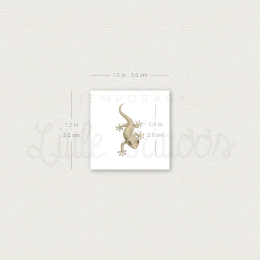 Watercolor Gecko Temporary Tattoo - Set of 3