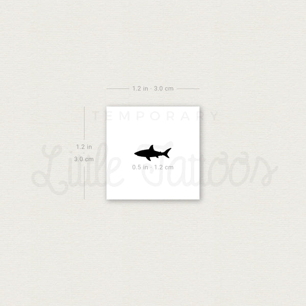 Tiny Shark Temporary Tattoo - Set of 3