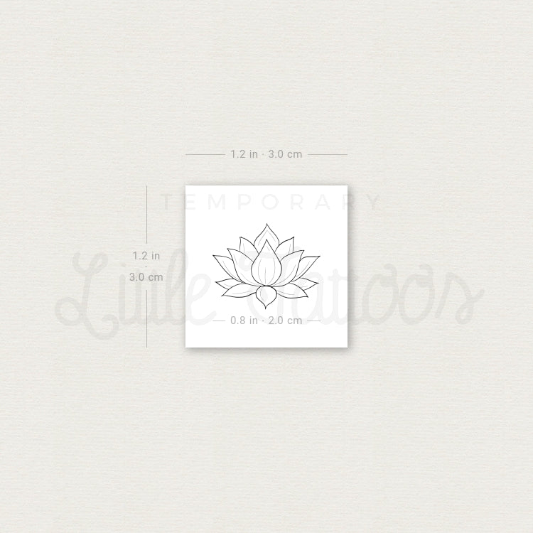 Sacred Lotus Temporary Tattoo - Set of 3