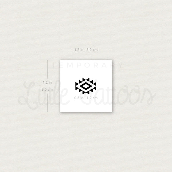 Tiny Navajo Charm Temporary Tattoo - Set of 3