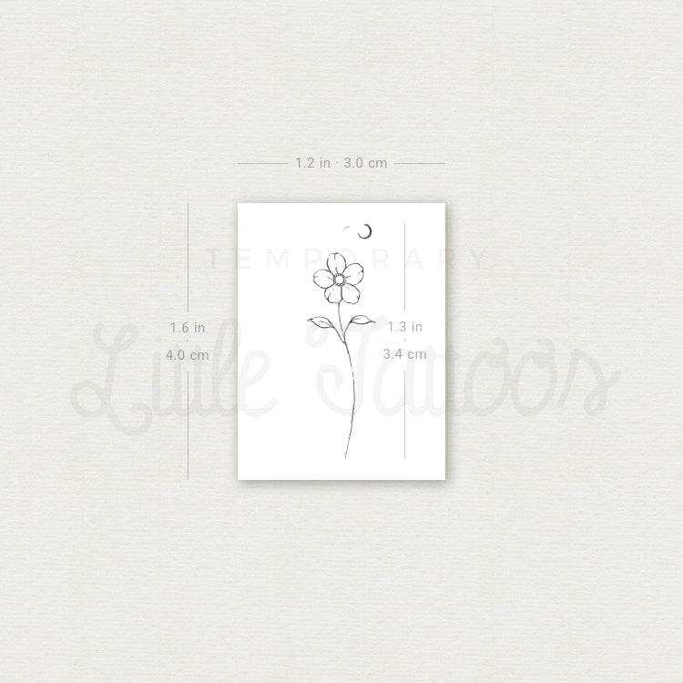 Flower Temporary Tattoo By Stefano Mazza - Set of 3