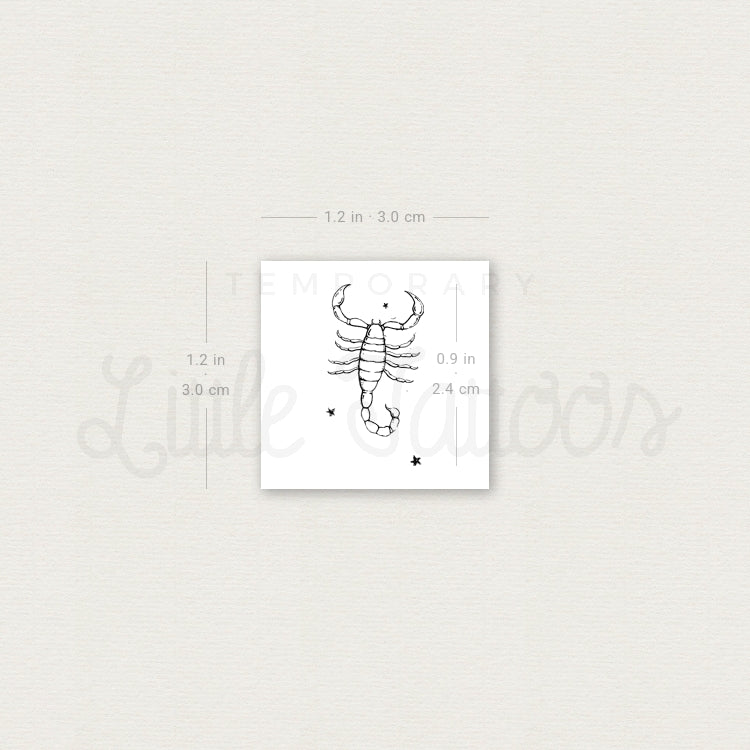 Little Scorpion By Stefano Mazza Temporary Tattoo - Set of 3