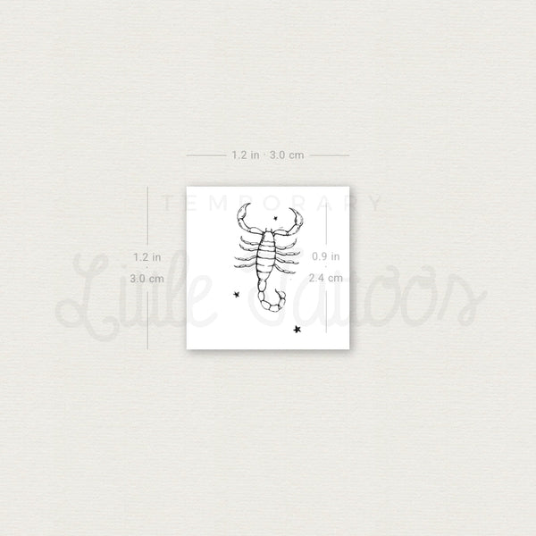 Little Scorpion By Stefano Mazza Temporary Tattoo - Set of 3