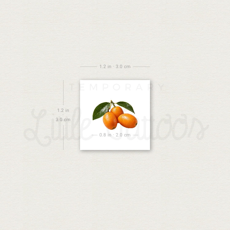 Kumquat Temporary Tattoo - Set of 3