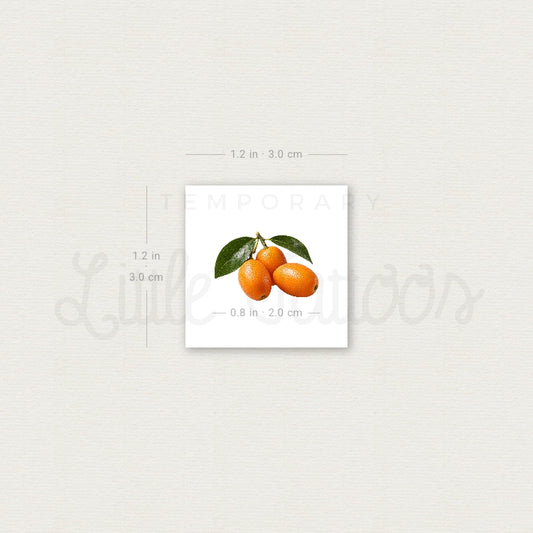 Kumquat Temporary Tattoo - Set of 3