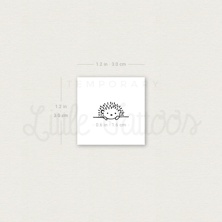 Curious Hedgehog Temporary Tattoo - Set of 3