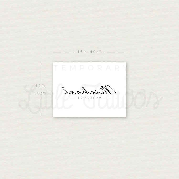 Michael Temporary Tattoo - Set of 3