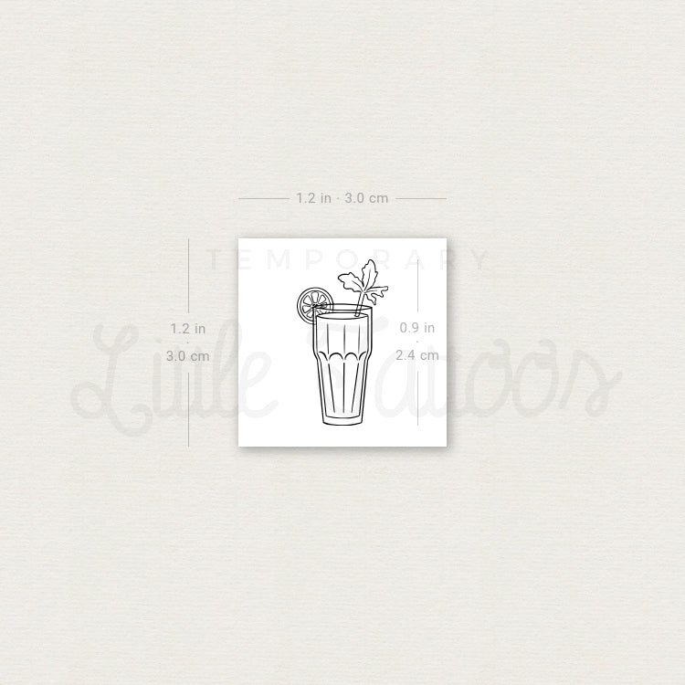 Bloody Mary Temporary Tattoo - Set of 3