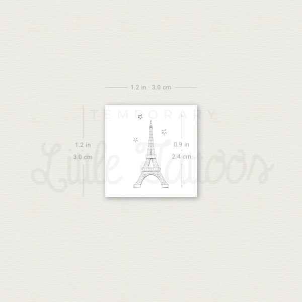 Little Eiffel Tower Temporary Tattoo By Stefano Mazza - Set of 3