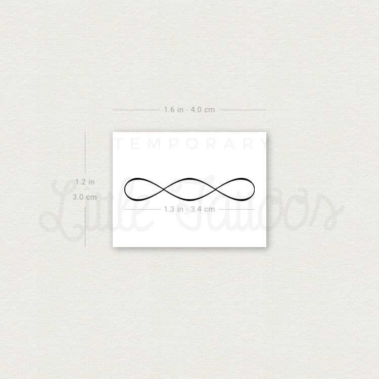 Double Infinity Symbol Temporary Tattoo - Set of 3