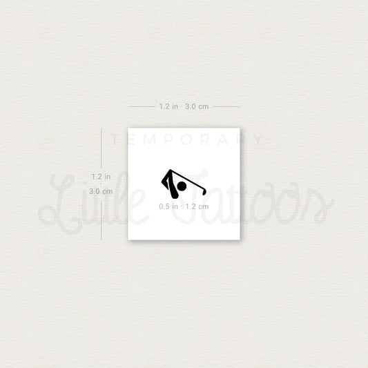 Golf Symbol Temporary Tattoo - Set of 3