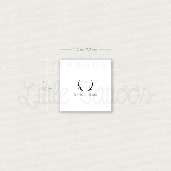 Tiny Antlers Temporary Tattoo - Set of 3