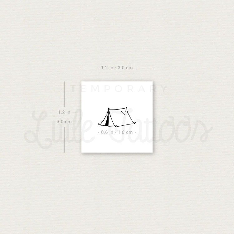 Camping Tent Temporary Tattoo