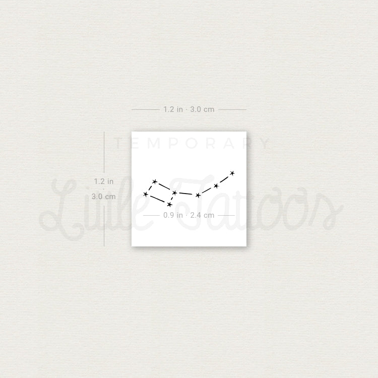 Small Little Dipper Temporary Tattoo - Set of 3