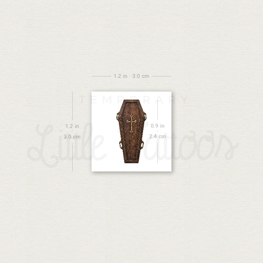 Coffin Temporary Tattoo - Set of 3
