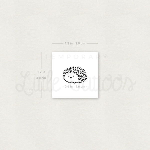 Mini Hedgehog Temporary Tattoo - Set of 3