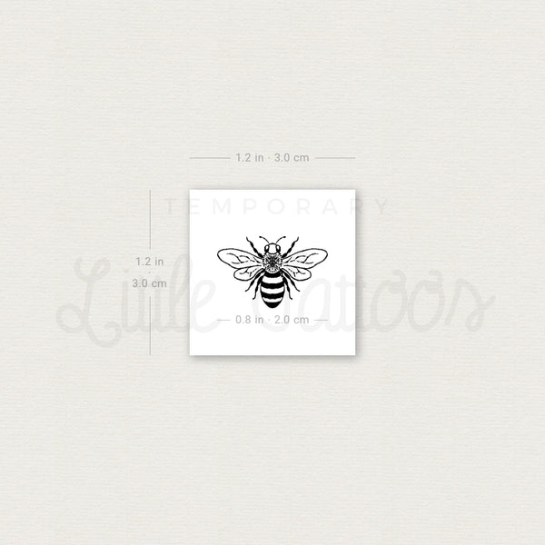 Ivy Mining Bee Temporary Tattoo - Set of 3