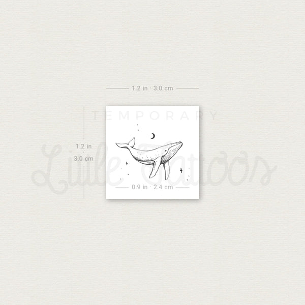Little Whale By Stefano Mazza Temporary Tattoo - Set of 3