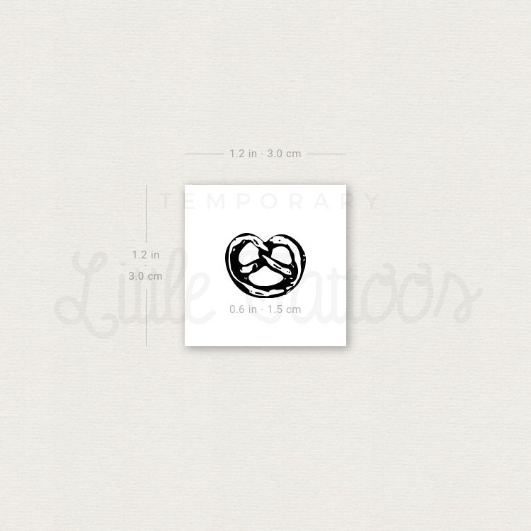 Little Pretzel Temporary Tattoo - Set of 3