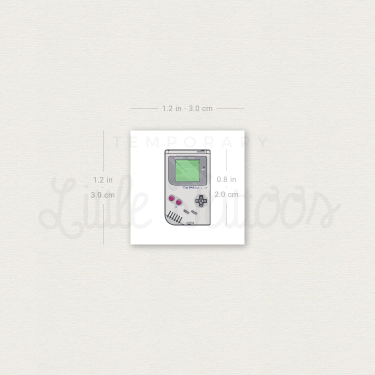 Game Boy Temporary Tattoo - Set of 3