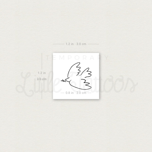 Little Dove Of Peace Temporary Tattoo - Set of 3