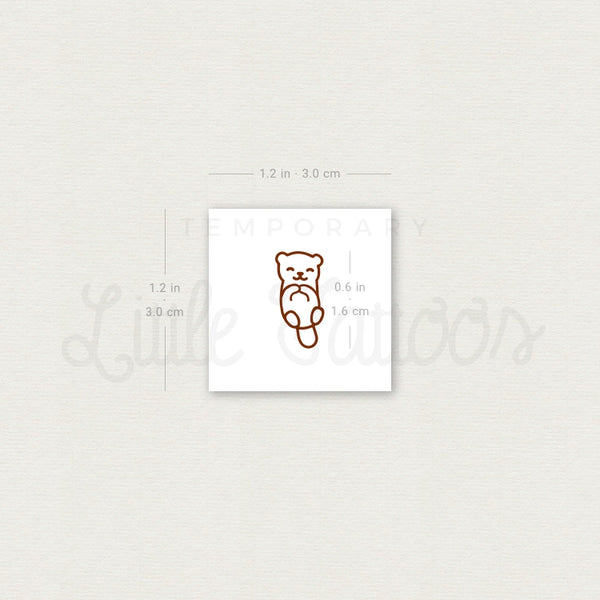 Little Otter Temporary Tattoo - Set of 3