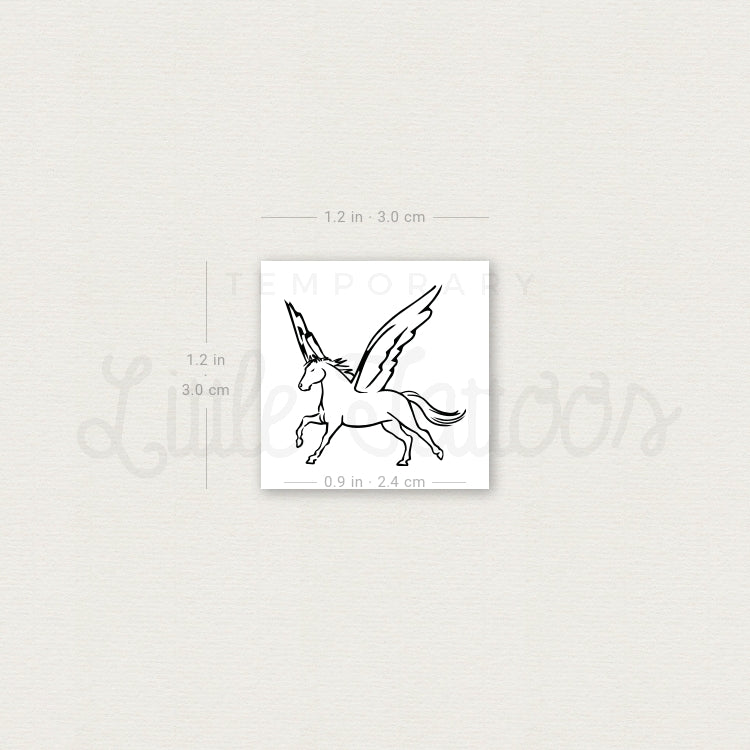 Pegasus Temporary Tattoo - Set of 3