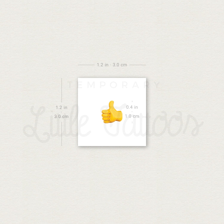 Thumb Up Emoji Temporary Tattoo - Set of 3